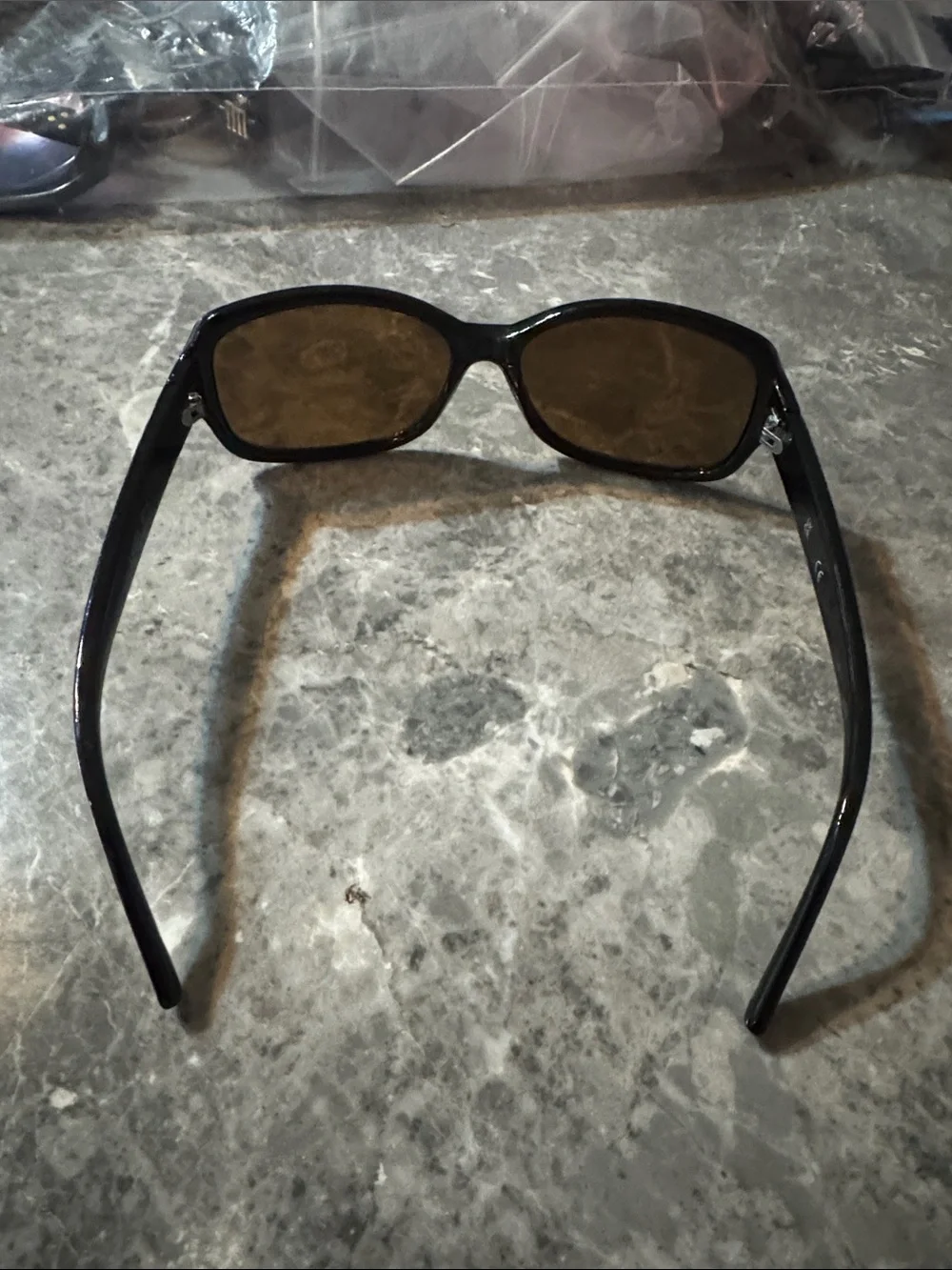 Women's Black Frame Sunglasses with Brown Lenses